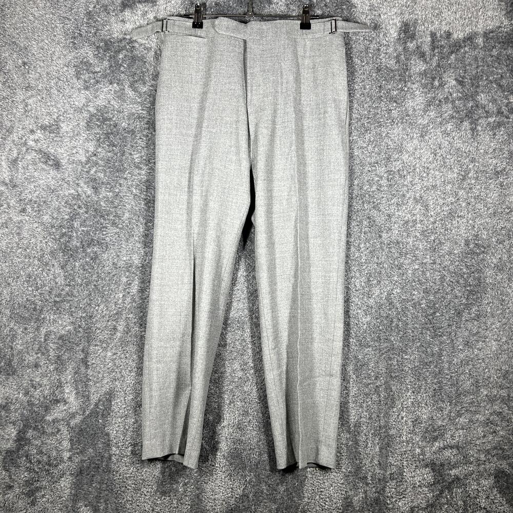 Canali Pants Mens 30x26 Gray Dress Pants Wool Balance Italy Tapered
